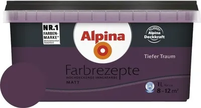 Produktbild von Alpina Wandfarbe Farbrezepte Tiefer Traum 1 l