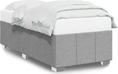 Produktbild von vidaXL Bettgestell ohne Matratze Hellgrau 100x200 cm Stoff