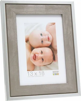Produktbild von Deknudt Holzrahmen S43RE 13x18 cm grau - Silberkante