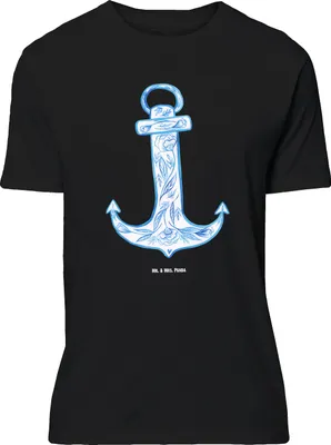 Produktbild von Mr. & Mrs. Panda Größe L T-Shirt Anker Blau - Schwarz - Geschenk, Shirt, Tshirt, Lustige Sprüche, mit Spruch