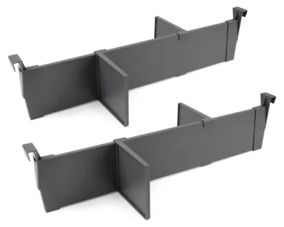 Immagine prodotto di Set di Divisori Casseti Vertex-Concept L600 Grigio Antracite Alluminio e Tecnoplastica Emuca