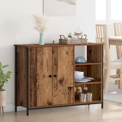 Image de vidaXL Buffet vieux bois 100 x 33 x 75 cm Bois composite