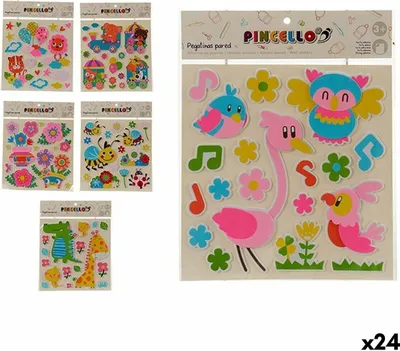 Image de Autocollants multicolores 32 x 1 x 38 cm (24 pièces)