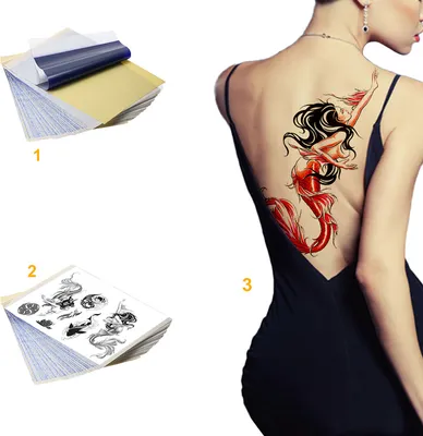 Zdjęcie produktu dla 25 sztuk papieru do przenoszenia szablonów Tattoo Supply Carbon Thermal – papier do kopiowania, przezroczysty, z 4 warstwami