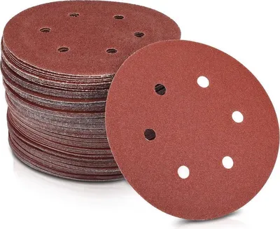 Productafbeelding van Jumada - Rond schuurwiel - Schuurpapier - Geschikt voor schuurmachine - 10x 150 mm, korrel 80 - Met klittenband en gaatjes