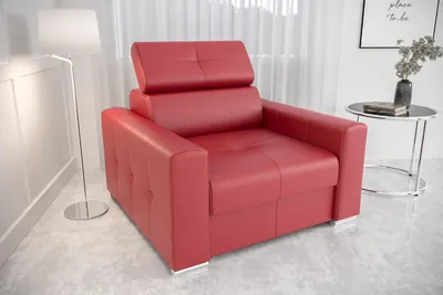 Produktbild von Sessel Moderner Lounge Club Wohnzimmer Modern Textil Stoff Rot Kreative Möbel