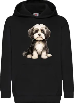 Zdjęcie produktu dla Dziecięca Bluza Z Kapturem Dogs Breeds Havanese Dog Breed 006, 7-8 Jahr - 128 / Czarny