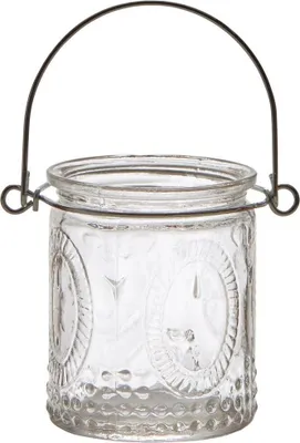 Produktbild von Windlicht mit Bügel, 6 Stück, Durchmesser 6cm, Höhe 7cm | Deko-Teelicht