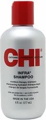 A bottle of CHI Infra Shampoo.