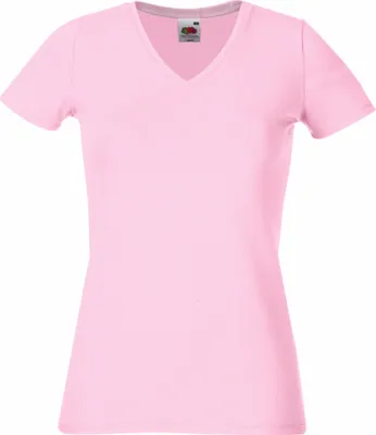 Obrázek produktu pro Dámské tričko Fruit Of The Loom Lady-Fit s výstřihem do V BC1357 (XS) (růžová)