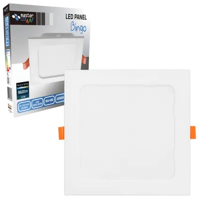 Obrázok produktu pre MasterLED LED panel 12W štvorcový 4000K neutrálna biela, 960lm zapustené svetlo pre strop