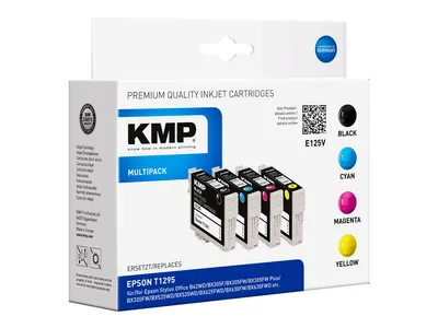 Obrázok produktu pre KMP MULTIPACK E125V - 4 balenia - čierna, žltá, azúrová, purpurová