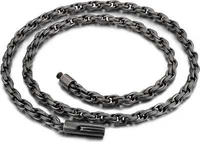 Produktbild von AL-15192 Halskette - Elegante Herrenkette in Schwarz KP15192