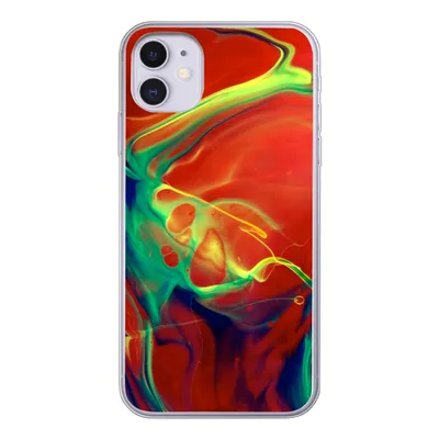Produktbild von MuchoWow® Handyhülle Schutzhülle Hülle für iPhone 11 Kunst - Tinte - Farben - Psychedelisch Silikon Softcase Handy Hülle - Handytasche