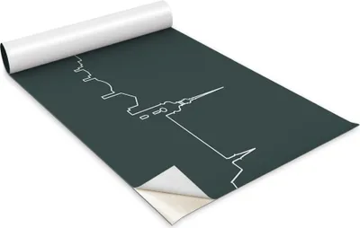 Immagine prodotto di Pellicola autoadesiva per mobili - Pellicola decorativa - Mobili da tavolo - Tagliabile su misura - Profilo della città di Brno - 100 x 50 cm