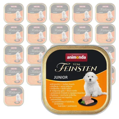 Produktbild von Animonda Vom Feinsten Junior 22x150g Nassfutter für Welpen Geflügel Putenherzen