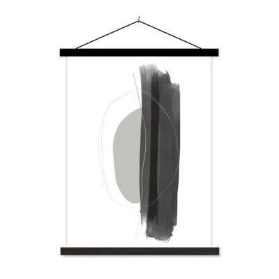 Produktbild von MuchoWow® Textilposter Abstrakt - Malerei - Minimalismus 40x53 cm mit schwarzem Rahmen - Abbildung