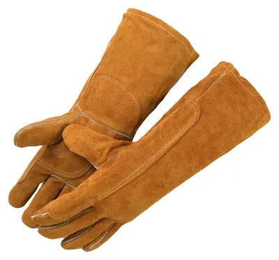 Obrázok produktu pre Kožené Zváračské Rukavice, Odolné voči Vysokým Teplotám, Oheňodolné, 36 cm, Žlté, 1 Pár