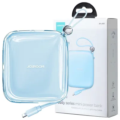 Obrázek produktu pro Powerbanka 10000 mAh Jelly Series 22,5 W s integrovaným kabelem kompatibilní s iPhone Blue
