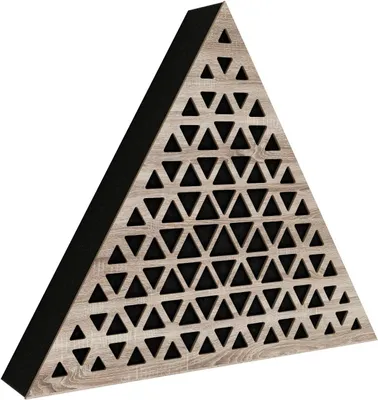 Productafbeelding van Set van 6 wandpanelen | Akoestische panelen voor aan de muur | Geluidsabsorberende en decoratieve houten panelen voor het verminderen van nagalm | [TRIANGLE | Sonoma]