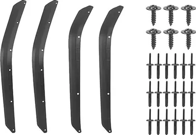 Image de Élargisseurs d'ailes, compatibles avec Jeep Wrangler JK 2007-2017, protection contre les salissures, installation facile, noir