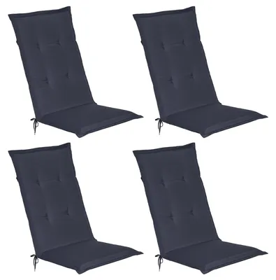 Produktbild von Beautissu 4er Set Gartenstuhlauflage Loft HL Dunkelblau, 120x50x6cm