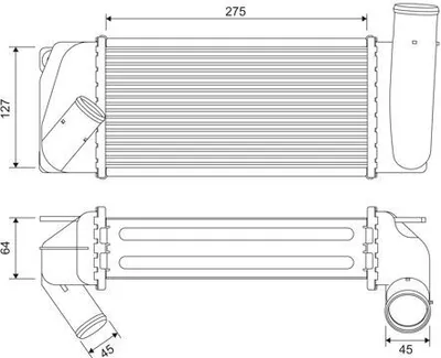 Produktbild von VALEO 822905 Ladeluftkühler LLK für TOYOTA Auris Kombi (E18) Turbo Intercooler