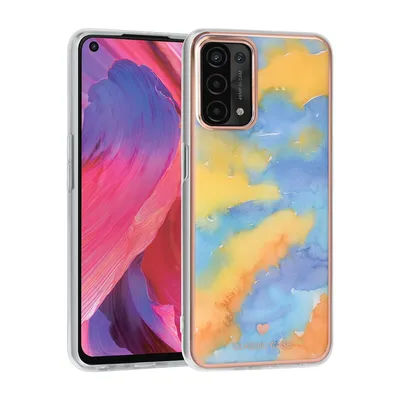 Immagine prodotto di Custodia per Oppo A54 5G| A74 5G Custodia protettiva per cellulare Cover Slim Plus Vetro protettivo - Giallo marmo