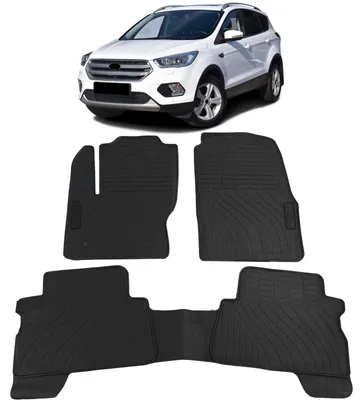 Obrázok produktu pre Podlahové rohože do auta, predné/zadné, pre Ford Kuga II (DM2), modelové roky 2012-2022, kvalitná guma