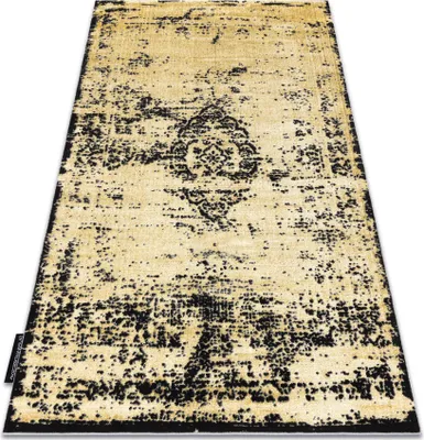 Produktbild von Modern DE LUXE Teppich 2083 Ornament vintage - Strukturell gold / grau Gelb 140x190 cm