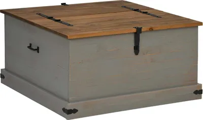 Immagine prodotto di vidaXL Cassapanca HALDEN Grigio 91x91x47 cm in legno di pino massiccio
