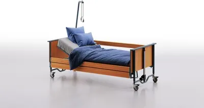 Produktbild von Pflegebett domiflex 3, 90x200cm>>>>Farbe: Buche gedämpft