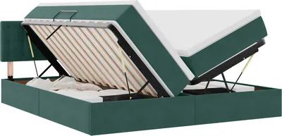 Immagine prodotto di vidaXL Letto contenitore con materasso Verde scuro 90 x 200 cm