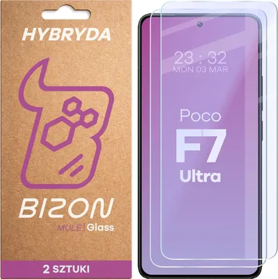 Produktbild von 2x Flexibles Hybridglas für Xiaomi POCO F7 Ultra, Bizon Glass Mule Duo