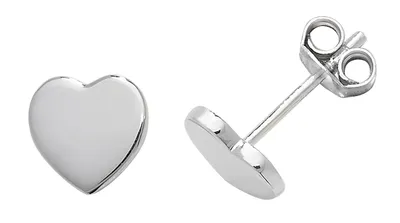 Produktbild von Süße 925 Sterling Silber Herz Damen - Paar Ohrstecker - 7mm*7mm; TRS11486