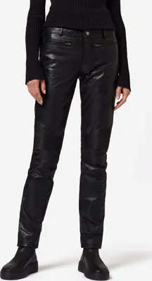 Produktbild von Ricano Damen Lederhose Lederjeans DONNA aus butterweichem Ziegen-Nappa Leder – Schwarz / XL