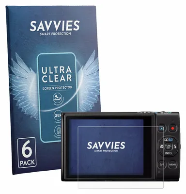 Produktbild von 6x Für Canon IXUS 285 HS A Schutzfolie Savvies Displayschutz Display Schutz Folie Klar Transparent