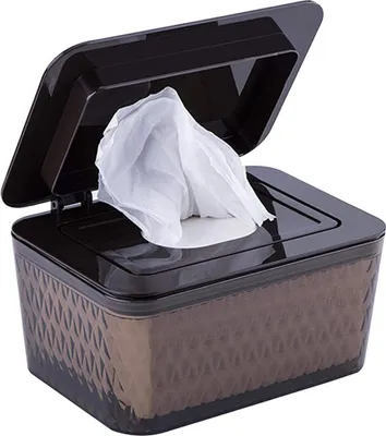 Produktbild von Feuchttücherbox, Toilettenpapierbox, Feuchttuchspender aus Kunststoff, Babytücherbox, Taschentuchaufbewahrungsbox, Taschentuchhalter, Taschentuchbox, Serviettenbox zum Frischhalten der Tücher