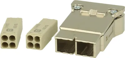 Immagine prodotto di Modulo HARTING Han MegaBit per 1 cavo, inserto femmina (F), connessione a crimpare, 8 poli + schermatura 50 V, 10 A - 1 pezzo
