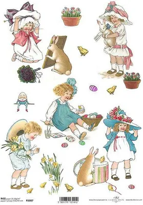Produktbild von ITD Reispapier Decoupage Bastelpapier Softpapier Serviettentechnik, Kinder R1087