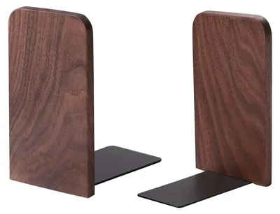 Image de Omgoods - Ensemble de supports de livres en bois pour la décoration et l'organisation