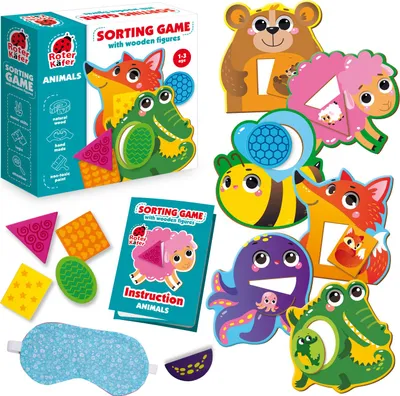 Zdjęcie produktu dla Lernspiel Sortierspiel mit Holzfiguren. Tiere  RW4204