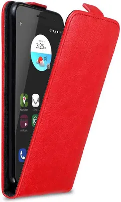 Produktbild von Cadorabo Hülle für ZTE Blade V7 Schutz Hülle in Rot Flip Etui Handyhülle Case Cover