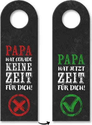 Produktbild von Papa hat Zeit – Papa hat keine Zeit Türhänger