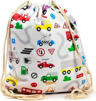 Produktbild von Little Motors Autos Canvas-Turnbeutel