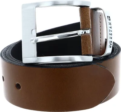 Produktbild von MUSTANG Herren Gürtel - Ledergürtel, Metall-Dornschließe, Logo Braun 110 cm