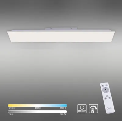 Produktbild von JUST LIGHT LED Deckenleuchte CANVAS 100x25 CCT Farbtemperaturwechsel, Fernbedienung, dimmbar weiß Wohnbereich, z.B. Wohnzimmer, Schlafzimmer, Esszimmer, Küche, Badezimmer,  Flur, Büro-/Arbeitszimmer 15553-16