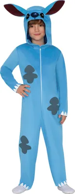 Produktbild von Alien Abenteurer Film Karneval Kostüm Kapuze Einteiler Blau Kinderspaß Fasching Fantasiefigur, Größe: 128/134 Farbe: Blau