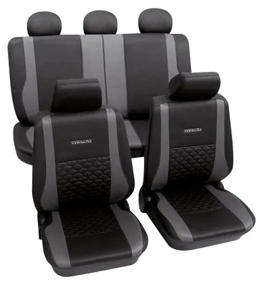 Produktbild von Auto Sitzbezüge Universal Komplett Set 17-teilig - Exclusive grau, Eco Class mit SAB 1 Vario Plus