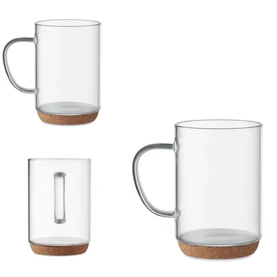 Produktbild von Latte Macchiato Gläser 2er Set - 400ml, Kaffeegläser Teegläser mit Griff, Trinkgläser mit Henkel, Borosilikatglas Perfekt für Latte Cappuccinos Tee